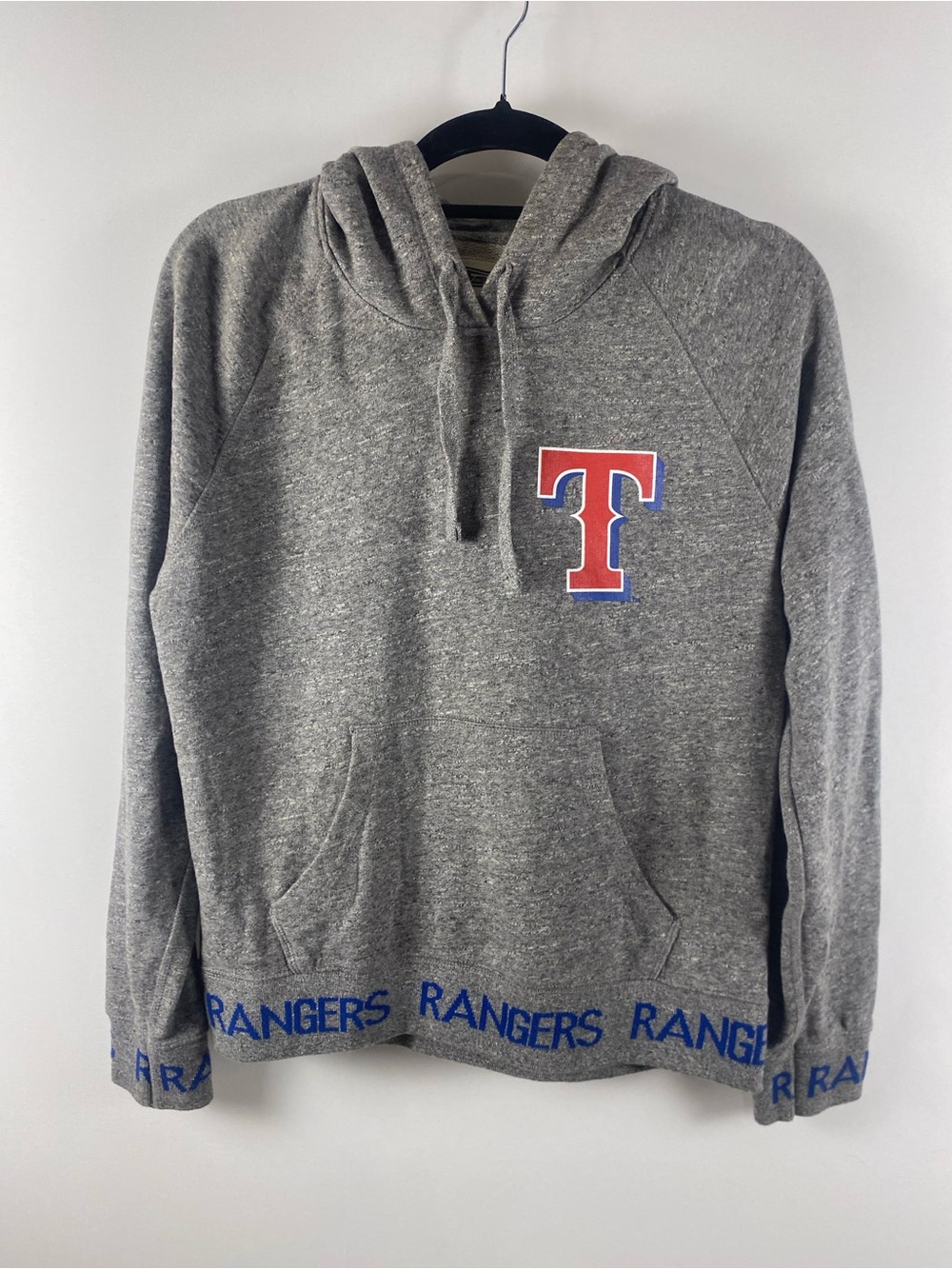 Texas Rangers Pullover T Logo Tailgate Hoodie Size S